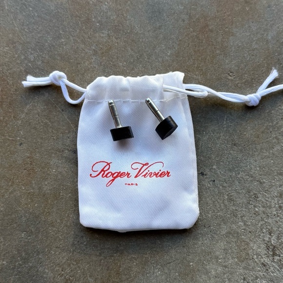 Roger Vivier Black Heels with Crystal Buckle - Picture 8 of 16